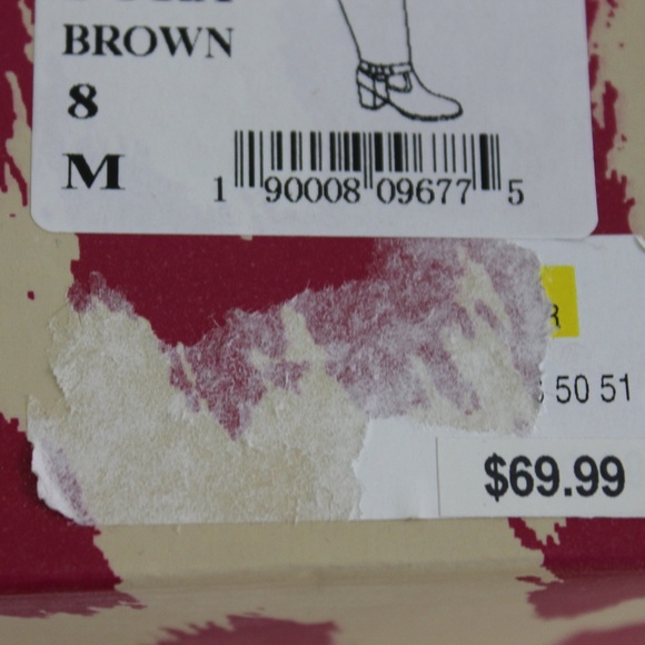 New Brown Heel Knee Zipper Boot Faux Leather - Picture 8 of 8